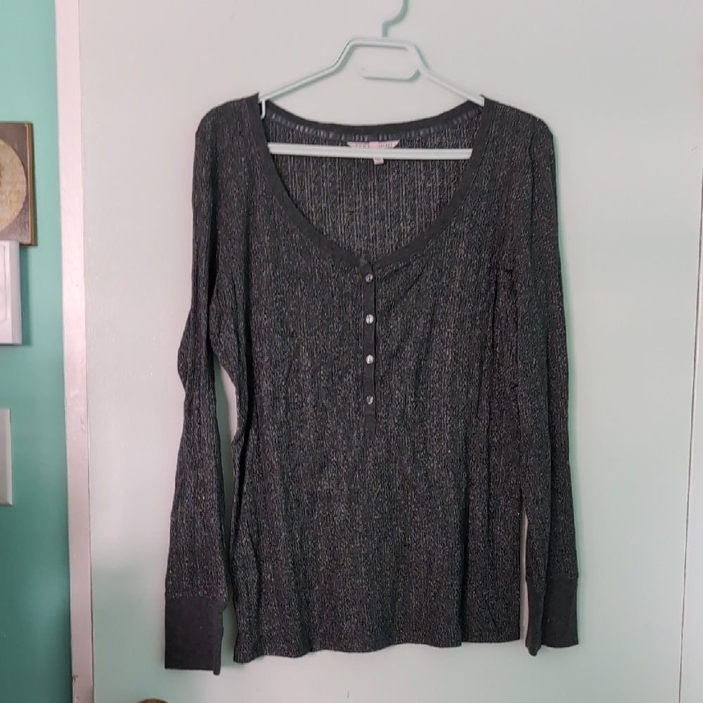 Victoria's Secret Grey/Silver Longsleeve Pyjama Top